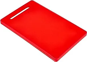 Royalford Classic Cutting Board, Polyethylene, Chopping Board Non-Absorbent, Odorless & Non-Toxic Crack/Chip Resistant Easy Grip Handle Red, 40x25x2 cm, RF10282