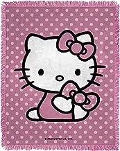بطانية Northwest Woven Jacquard Throw Blanket ، 46 × 60 ، Hello Kitty Perfect Polka Dots