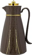 Al Saif Diva Coffee and Tea Vacuum Flask, Size:1.0 Liter,Colour:Brown/Gold