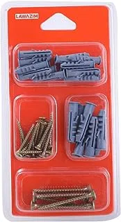 Lawazim Wood Screw & Anchor Set 3 Piece |Industrial & Scientific|Fasteners|Anchors|Drywall Anchors|Self-Drilling