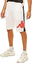 Kappa Printed Elasticated Waistband Shorts with Pockets for Men, 2X-Large, White