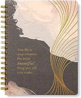 Compendium Spiral Notebook - Your life is your creation. — A Designer Spiral Notebook with 192 Lined Pages, College Ruled, 7.25”W x 9.25”H