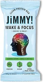 Jimmy! Wake and Focus Cookies N Cream Protein Bar 58 g