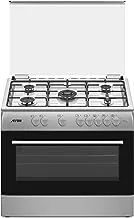 ARROW GAS COOKER 5 GAS BURNERS 90X60 FULL SAFETY WITH COOLING FAN TURKISH MADE, RO-9060GSKS-CF