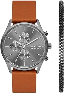 Skagen Holst Men's Watch with Stainless Steel Mesh or Leather Band
