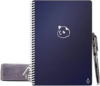 Rocketbook Smart Reusable Notebook, Executive Size Panda Planner with Daily, Weekly, & Monthly Pages, Midnight Blue, (15.24 cm x 22.4 cm)