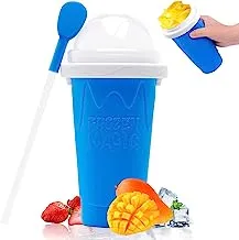 Slushie Maker Cup, Magic Quick Frozen Smoothies Cup Cooling Cup Double Layer Squeeze Cup Slushy Maker, Homemade Ice Cream Maker DIY it for Children and Family