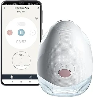 Tommee Tippee Made for Me Single Electric Wearable Breast Pump, Hands-Free, In-Bra Breastfeeding Pump, Portable, Quiet, 1 Massage and 8 Express Modes, 4 Hour Battery Life