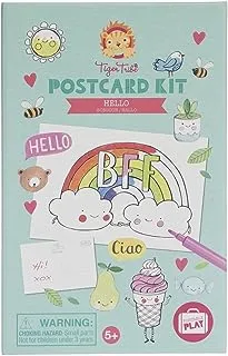 Tiger Tribe Postcard Kit Hello Arts and Crafts Kit for Kids 3+