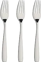 Tramontina Amazona 3 Pieces Stainless Steel Dessert Forks with High Gloss Finish