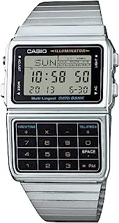 ساعة كاسيو الرجالية فضية اللون 25 حاسبة بنك البيانات