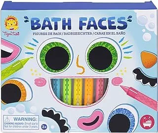 Tiger Tribe Bath Faces - Bath Crayons, Bath Pens, Bath Stickers, Kids Bath Toys, Toddler Bath Toys, Bath Toys For 3 Year Olds