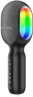 Promate 5-in-1 Wireless Karaoke Microphone & Speaker with Dynamic RGB Lights