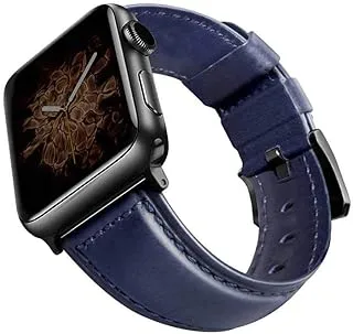 Viva Madrid Montre Cordovan Leather Strap for Apple Watch 42/44MM - Blue/Black