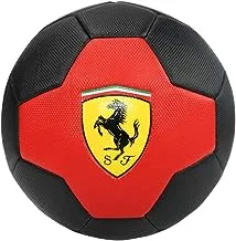 Ferrari Sports Training Football Size 5, High Quality Ball for Playing - Black & Red