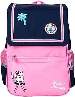 Kids School Backpack 17 Inch Pink/Black