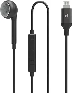 Powerology Single Earphone with MFi Lightning Connector, Black, One Size