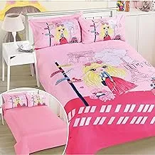 Unique Home Twin 4-Piece Reversible Comforter Set for Young Girls, 100% Microfiber Fabric (Premium Cotton Alternative), Bedding Set Perfect for an Enchanting Sleep Experience! (Tea Rose/Light Pink)