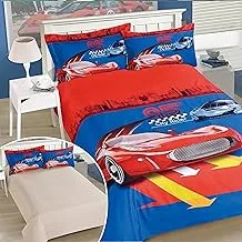 Unique Home Twin 4-Piece Reversible Comforter Set for Young Boys, 100% Microfiber Fabric (Premium Cotton Alternative), a Complete Bedding Set Perfect for an Enchanting Sleep Experience! (Blue/Red)
