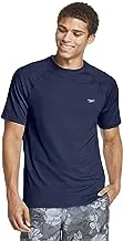 Speedo Men's Uv Swim Shirt Short Sleeve Regular Fit Solid