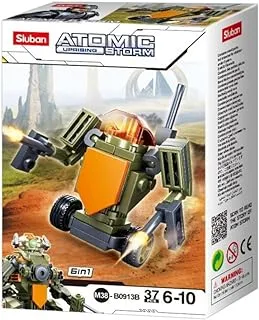Sluban Atomic Storm Series - Galactic Knight Building Blocks 37 PCS - For Ages 6+ Years Old - Green