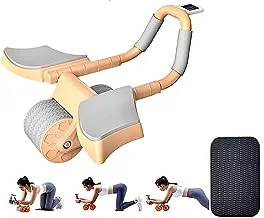 2023 New Ab Abdominal Exercise Roller with Elbow Support, abs roller wheel core exercise equipment, Automatic Rebound Abdominal Wheel（Orange）