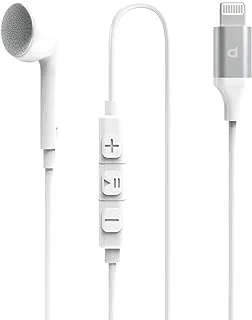 Powerology Single Earphone with MFi Lightning Connector, White