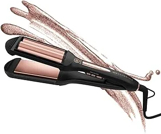 Bellissima My Pro 2-in-1 Straight and Waves Hair Styler B29 100, Double Profile, Sleek Straight Hair or Beachy Waves, Ceramic Technology, 4 Variable Temperatures From 150 °C to 210 °C, UK Plug