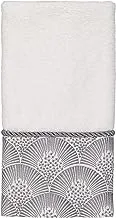 Avanti Linens - Fingertip Towel, Soft & Absorbent Cotton Towel (Deco Shell Collection, White)
