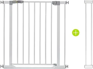 CLEAR STEP GATE (75-80 CM) / WHITE + EXTENSION GATE (9 CM) / WHITE