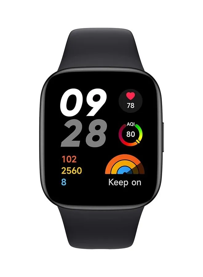 Xiaomi Redmi Smart Watch 3 1.75 Inch Amoled Touch Display 5Atm Water Resistant 12 Days Battery Life Gps 120 Workout Mode Heart Rate Monitor Calorie Consumption Fitness Activity Tracker Black
