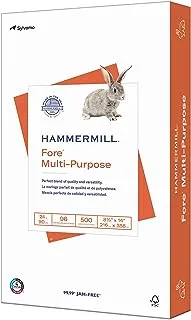Hammermill Printer Paper, Fore Multipurpose 24 lb Copy Paper, 8.5 x 14-1 Ream (500 Sheets) - 96 Bright, Made in the USA, 101279R