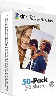 ورق صور فوري ممتاز Zink 2 × 3 (50 حزمة) متوافق مع Polaroid Snap ، Snap Touch ، كاميرات وطابعات Zip و Mint ، 50 عددًا (عبوة من 1)