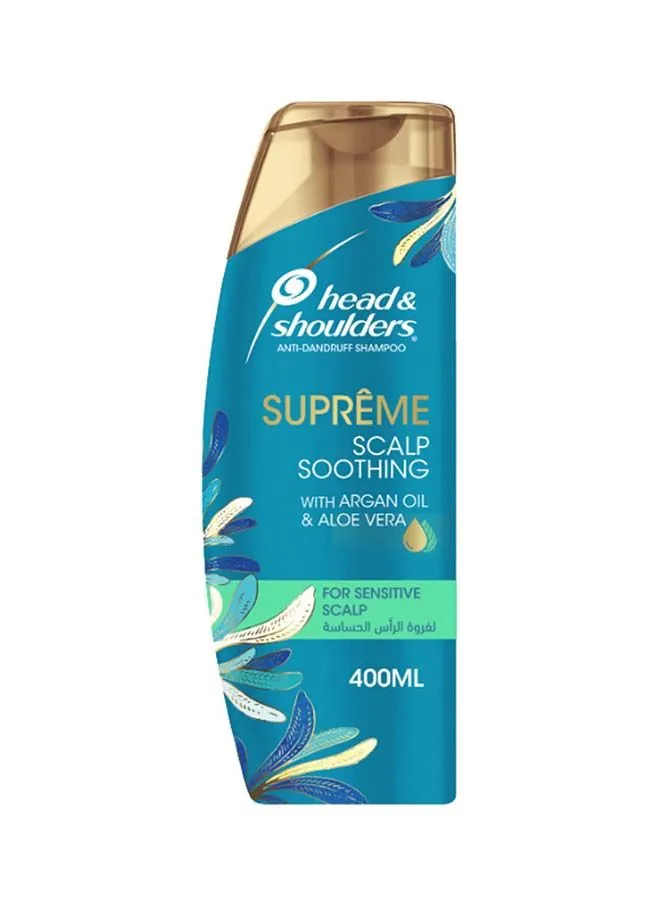Head & Shoulders Supreme Anti-Dandruff Shampoo With Argan Oil And Aloe Vera For Sensitive Scalp Soothing 400ml