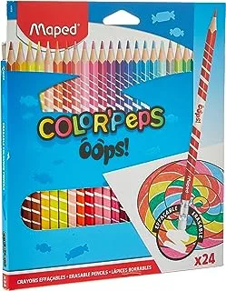 أقلام ملونة قابلة للمسح عفوًا 24 لونًا