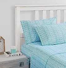 Poppy & Fritz - Twin XL Sheets, Cotton Percale Bedding Set, Crisp & Cool, Lightweight Home Decor (Tie Dye Stripe Blue, Twin XL)