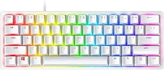 لوحة مفاتيح الألعاب Razer Huntsman Mini 60٪: مفاتيح سريعة للوحة المفاتيح - مفاتيح بصرية انقر عليها - إضاءة Chroma RGB - مفاتيح PBT - ذاكرة داخلية - أبيض عطارد
