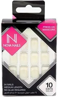 Nova Nails Press on French Manicure, Pink Base