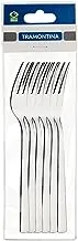 Tramontina Oslo 6 Pieces Stainless Steel Cake Fork Set with High Gloss Finish