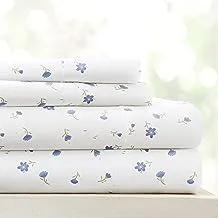 Linen Market 4 Piece Full Bedding Sheet Set (Light Blue Floral) - Sleep Better Than Ever with These Ultra-Soft & Cooling Bed Sheets for Your Full Size Bed - Deep Pocket Fits 16