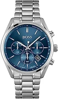 Boss Men's Quartz Watch with Stainless Steel Strap, Silver, 22 (Model: 1513818), silver, Quartz Watch
