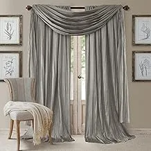Elrene Home Fashions 26865856040 Window Curtain Drape Rod Pocket Panel, Set of 3, 52