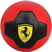 Ferrari Soccer Ball Size 5 -Training Indoor and Outdoor Ball - Black & Red