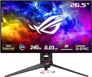 ROG Swift OLED PG27AQDM gaming monitor ― 27-inch 1440p OLED panel, 240 Hz, 0.03ms response, G-SYNC® compatible