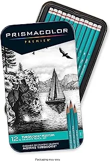 Prismacolor Premier Turquoise Graphite Sketching Pencils, Medium Leads, 12 Pack