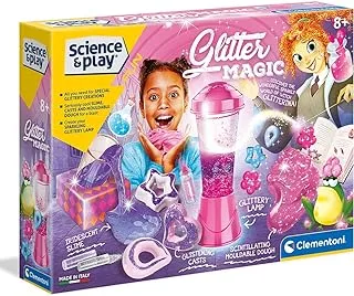 Clementoni Science & Play - Glitter Magic Lab, with Illustrated Manual, for Ages 8+ Years Old