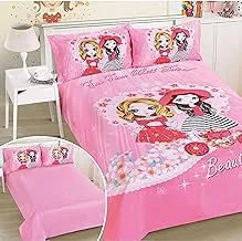 Unique Home Twin 4-Piece Reversible Comforter Set for Young Girls, 100% Microfiber Fabric (Premium Cotton Alternative), a Complete Bedding Set Perfect for an Enchanting Sleep Experience (Pink-Fuchsia)