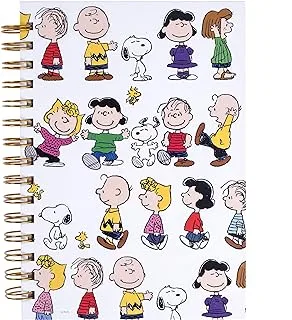 Graphique Peanuts Gang Hard Cover Journal w/Charles Shultz's Beloved Peanuts Characters, Fun, Durable Notebook for Notes, Lists, Recipes, and More, 160 Ruled Pages, 6.25