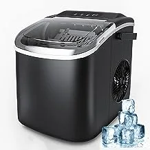 AXNI Home Countertop Ice Maker, 15Kg/24H Automatic Ice Maker, 2L Water Tank, With Handle/Self Cleaning Function, For Home, Coffee Shop, Beverage Shop