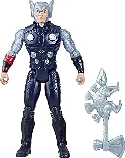 Marvel Mech Strike Mechasaurs Thor Action Figure, 4-Inch, with Weapon Accessory, Marvel Toys for Kids Ages 4 and Up